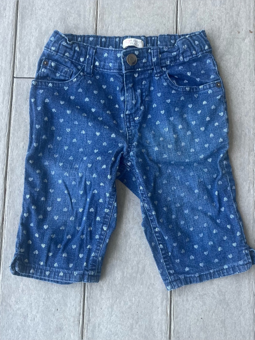 1989 Place (The Children’s Place) Denim Heart Bermuda Shorts (10)